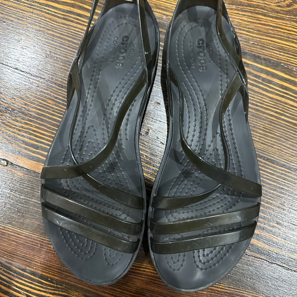 CROCS Dark Strappy Sandals